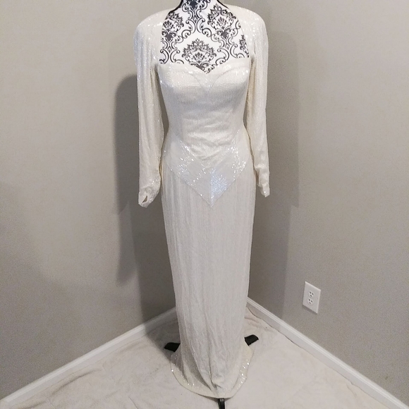 Stephen Yearick Dresses & Skirts - Stephen Yearick Vintage Silk Hand Beaded Gown